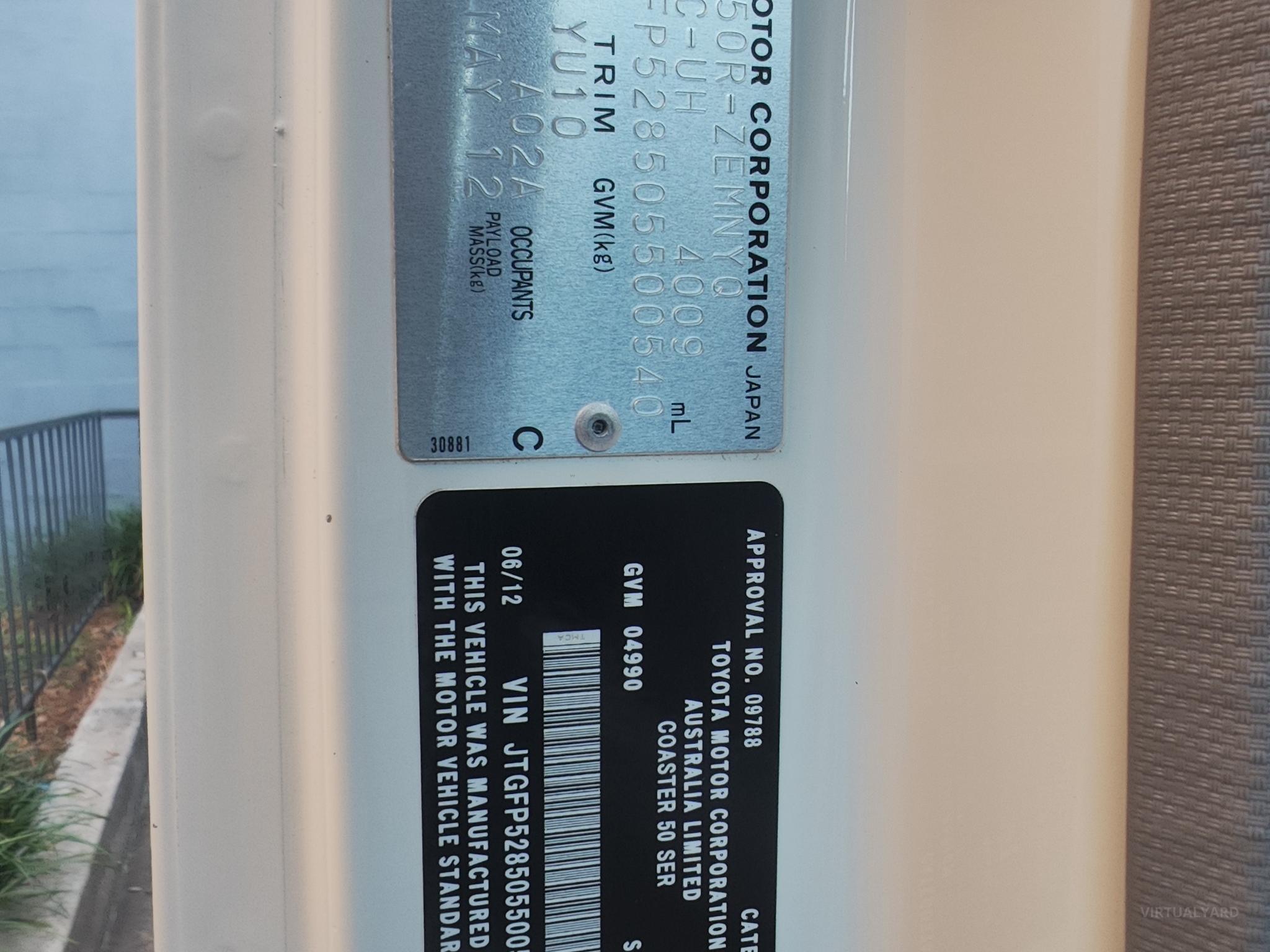 TOYOTA COASTER XZB50R 21ST BUS 4X2 4.0DT WB:3935MM GVM:4990KG (MAY)